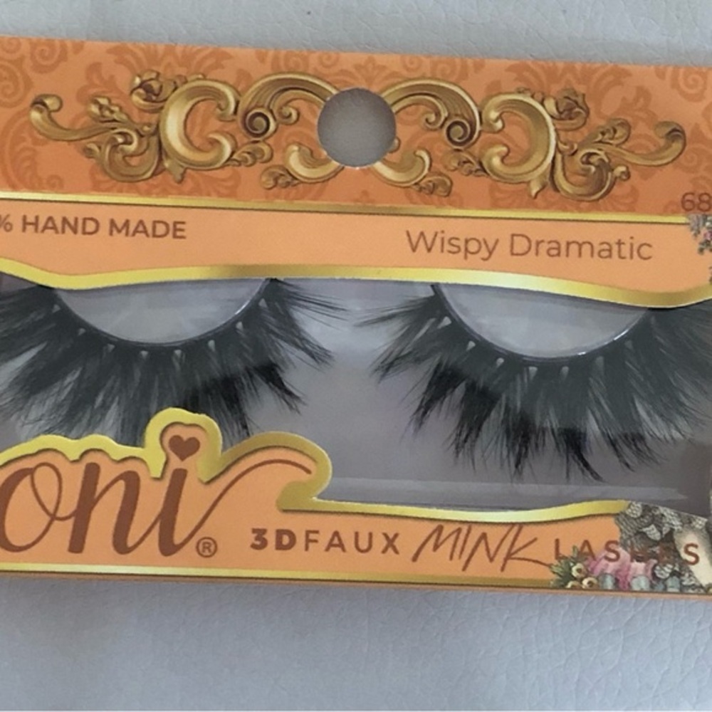 2 pack wispy dramatic black handmade faux mink eyelashes new